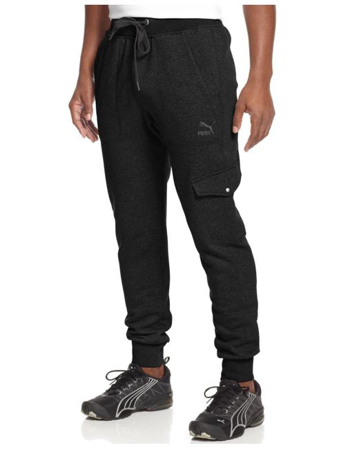 Puma Knit Cargo Jogger Pants in Black for Men | Lyst