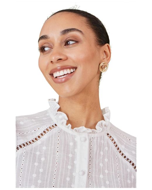 Yumi' White Puff Sleeve Shirt