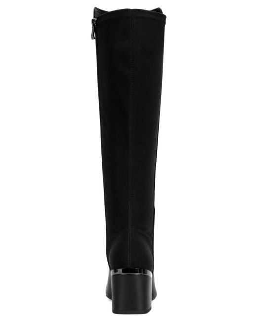 DKNY Black Kamiah Heeled Knee High Boot Fashion