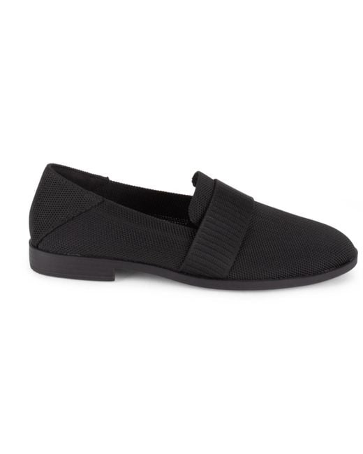 Tahari Black Mykonos Knit Slip-on Loafers