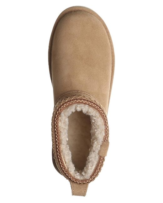 BEARPAW Natural Langly Platform Pull-on Short Boots