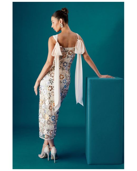 Coast Metallic Muse Embellished Midi Dress
