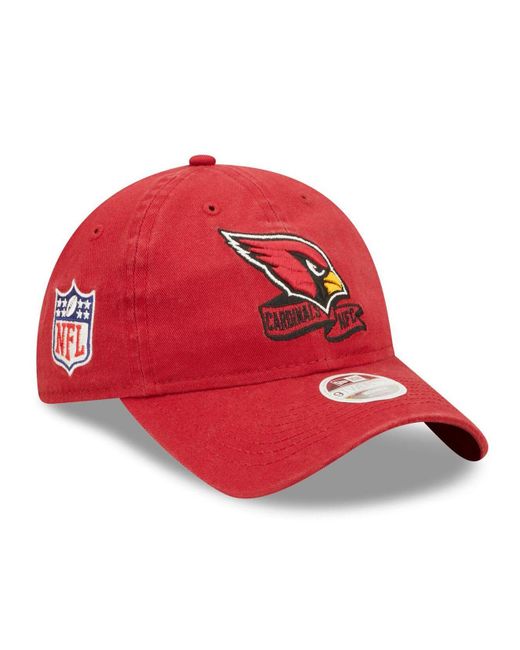 KTZ Leather Cardinal Arizona Cardinals 2022 Sideline Adjustable 9twenty