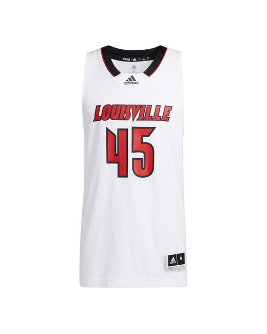 Adidas White Louisville Cardinals Swingman Basketball Jersey for men