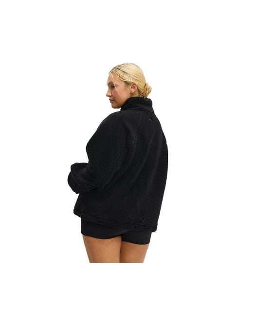 Cotton On Black Active Trail Sherpa Zip Through