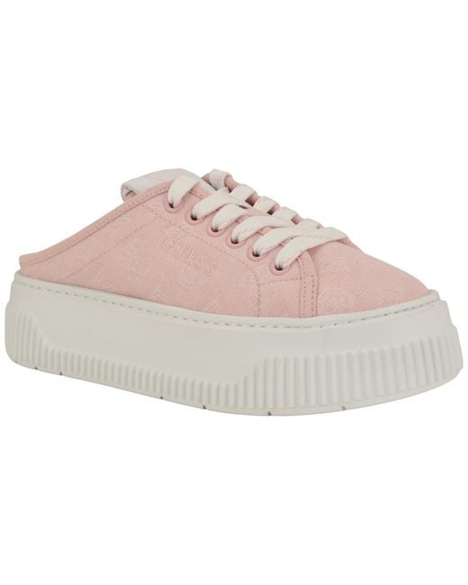 Guess Pink Nudge Platform Mule Sneakers