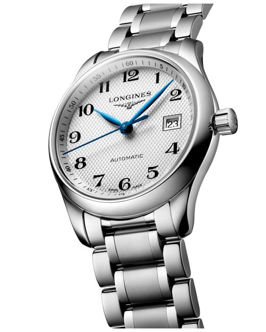 Longines Metallic Swiss Automatic Master Stainless Steel Bracelet Watch 29mm