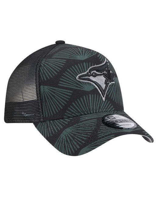 KTZ Gray Toronto Blue Jays 9forty A-frame Trucker Adjustable Hat for men