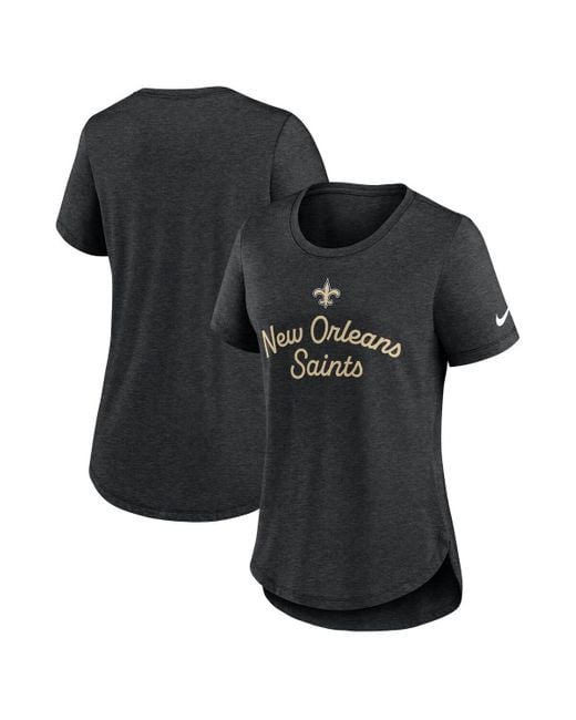 Nike Black New Orleans Saints Script Tri-blend T-shirt