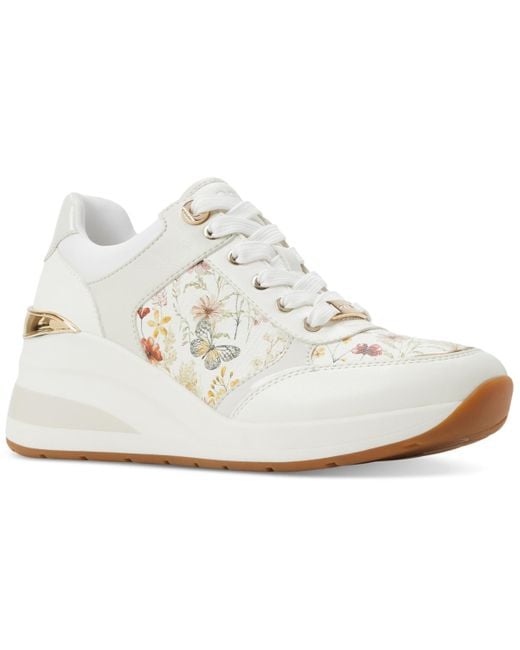 Whallian Women's Wedge Sneakers White Combo - photo 4
