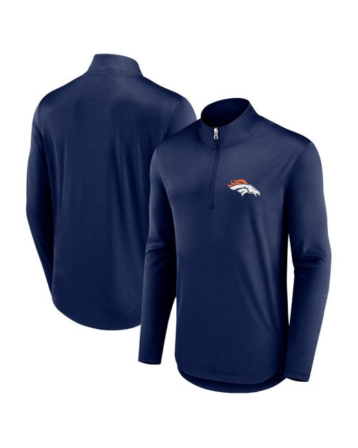 Fanatics Blue Denver Broncos Quarterback Quarter-zip Top for men