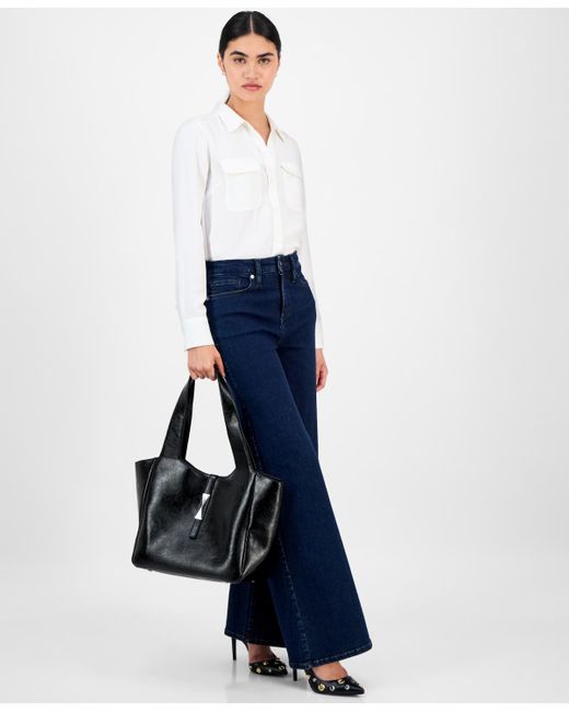 INC International Concepts Blue Lydiah Large Tote Bag