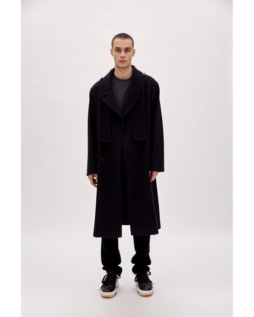 Pcfg Blue Wool Long Coat for men