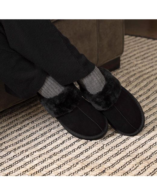 Minnetonka Black Chesney Slippers
