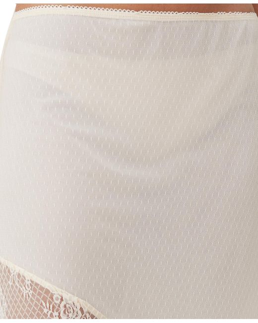Cotton On White Lace Panel Maxi Skirt