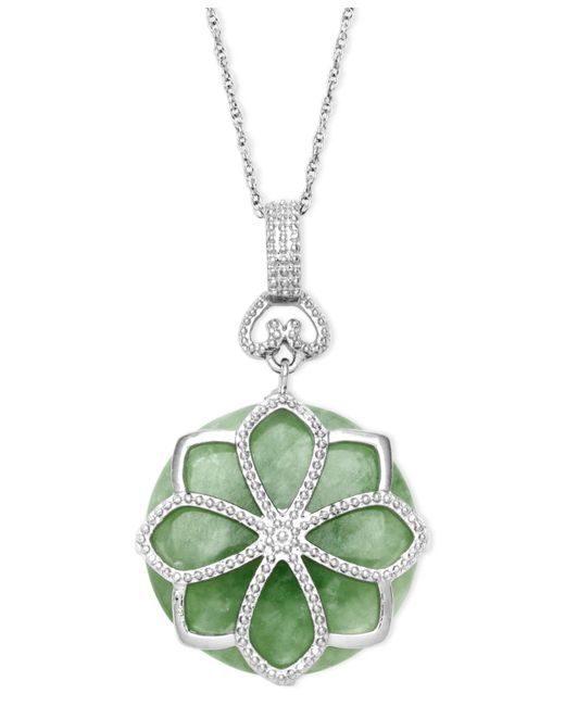 Macy's Green Sterling Silver Necklace