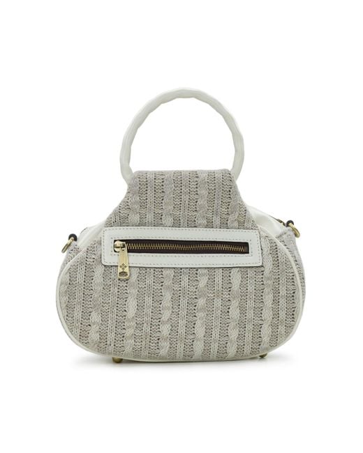 Patricia Nash Gray Milburn Knitted Crossbody Bag