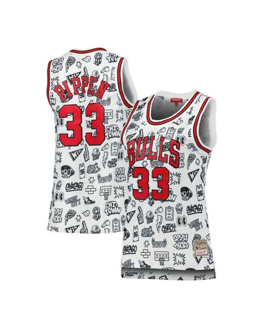 scottie pippen white bulls jersey