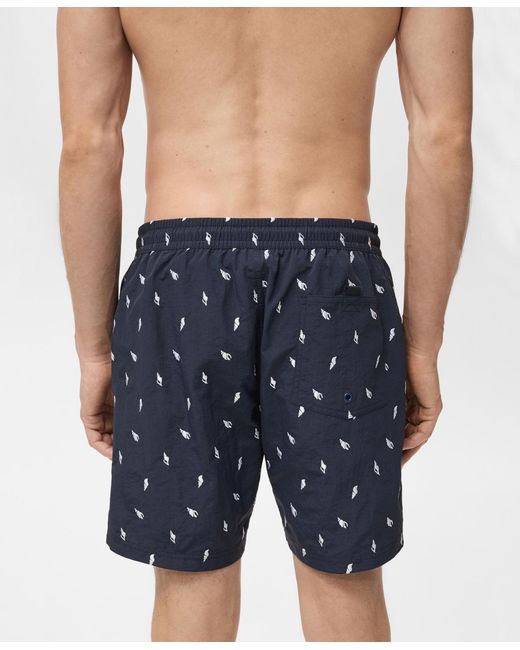 Mango Blue Seashell Print Swimsuit for men