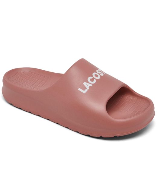 Lacoste Pink Serve 2.0 Slide Sandals From Finish Line