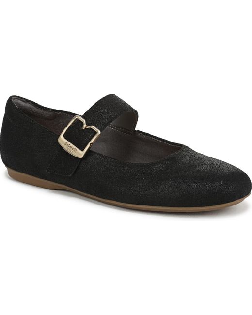 Dr. Scholls Black Weston-jane Square Toe Mary Jane Flats