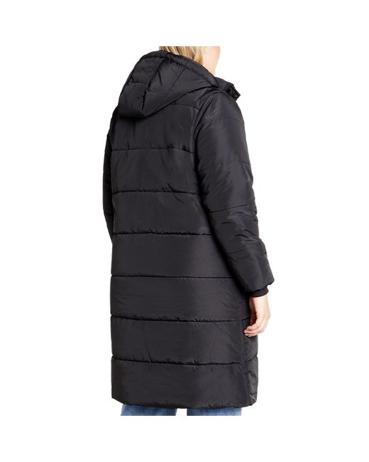 City Chic Black Plus Size Darcy Puffer Jacket