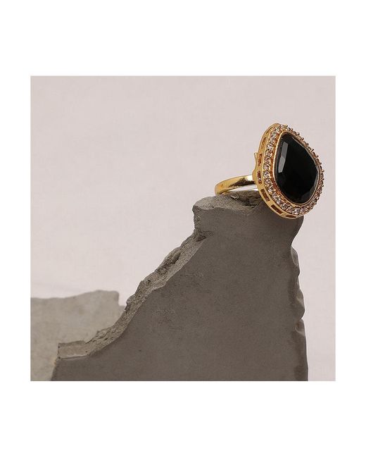 SOH Black Stone Statement Ring