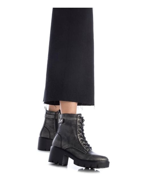 Xti Black Combat Booties