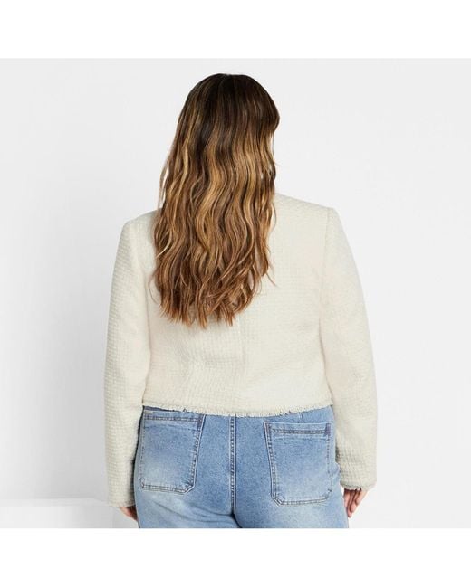 City Chic White Plus Size Amira Jacket