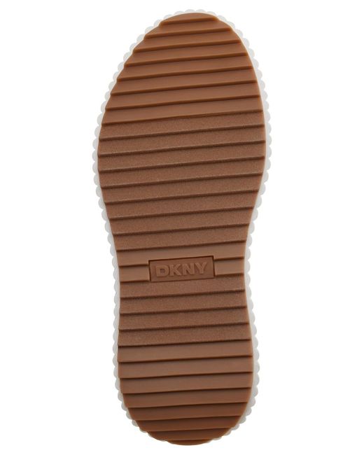 DKNY White Lissa Logo Platform Sneakers