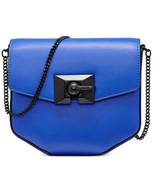DKNY Colette Leather Crossbody in Blue | Lyst