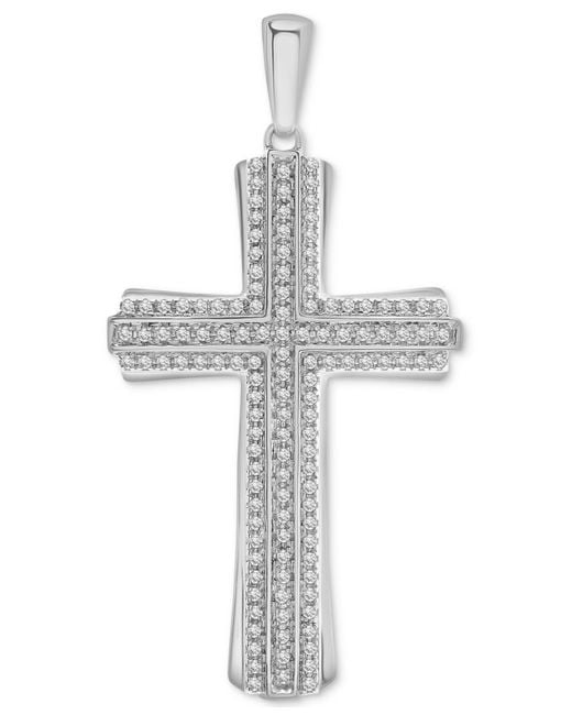 Macy's Gray Diamond Cross Pendant (1/2 Ct. T.w for men