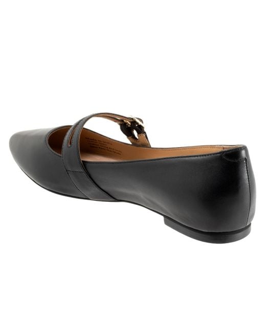 Trotters Black Emerald Flat