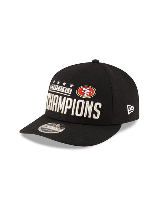 KTZ Black San Francisco 49ers 2023 Nfc Champions Locker Room Trophy Collection Low Profile 9fifty Snapback Hat for men