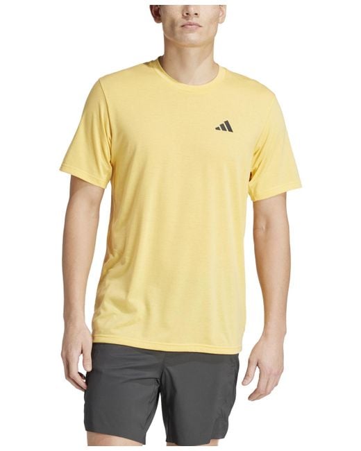 Adidas Yellow Essentials Feel Ready Logo Training T-shirt for men