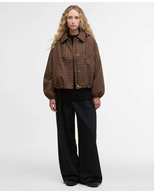 Barbour Brown Audrey Hooded Showerproof Jacket
