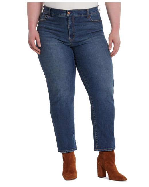 Jessica Simpson Blue Trendy Plus Size Harmony Straight-leg Jeans