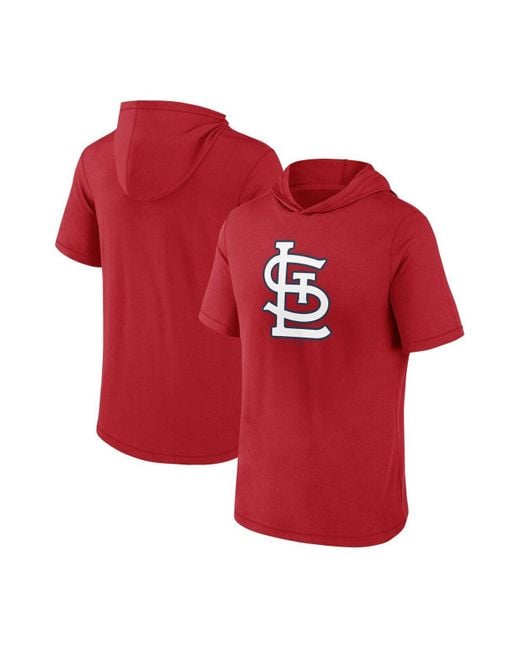 Fanatics Branded Red St. Louis Cardinals Short Sleeve Hoodie T