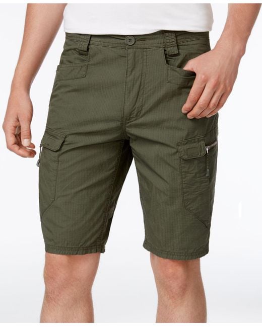 Armani Exchange Green Men's Zip Cargo Shorts for men