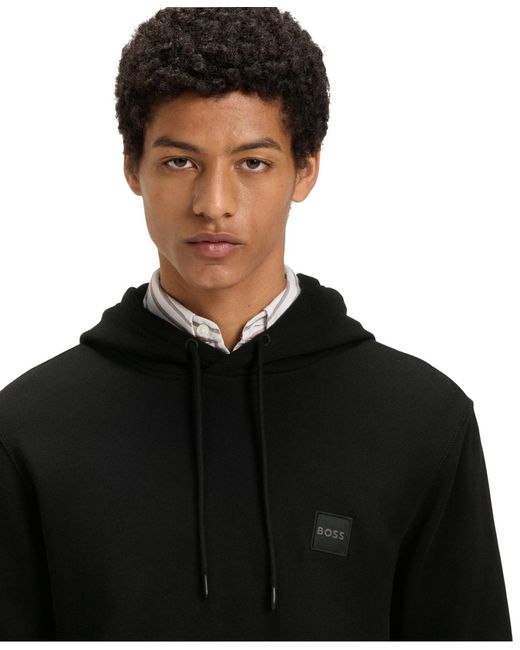 Boss Blue Boss By Logo Patch Hoodie for men