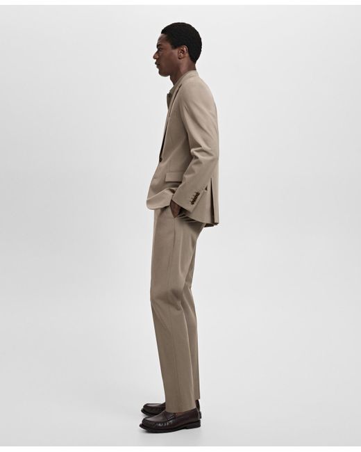 Mango Natural Milan Slim-fit Suit Pants for men