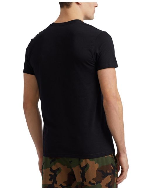 Polo Ralph Lauren Black 5+1 Free Bonus Pack Classic-fit Cotton Jersey Crewneck Undershirts for men