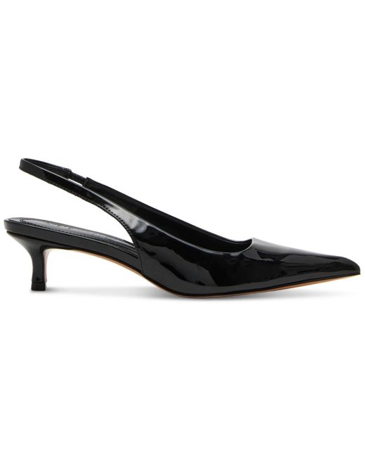 Steve Madden Black Kittie Slingback Kitten-heel Pumps