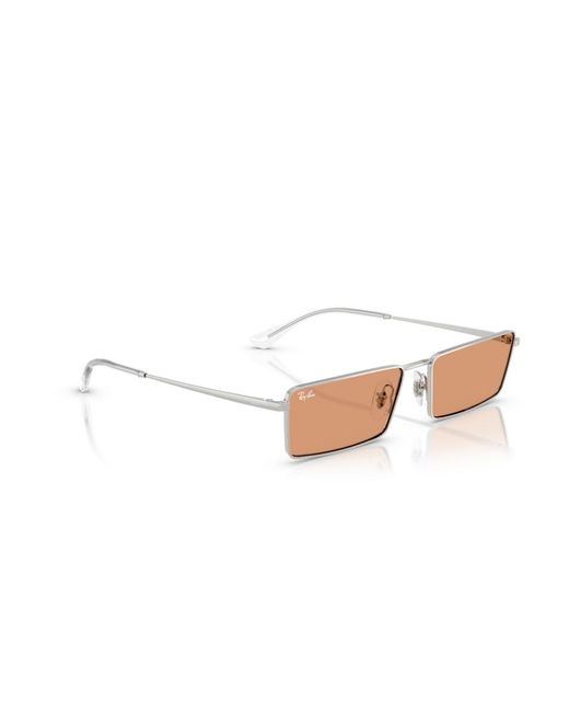 Ray-Ban White Rectangle Sunglasses