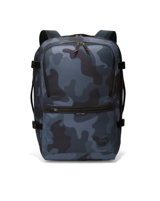 Cole Haan Neoprene Zerogrand 48 Hour Backpack in Midnight Camo (Blue