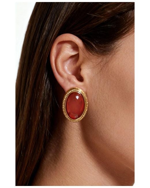 Retro Chic Red Large Babylon Earrings