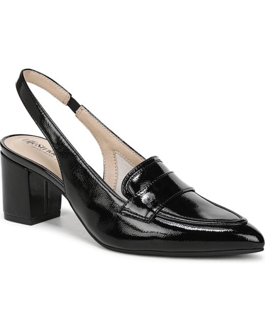 Toe Lifestride Block Heel Pumps LifeStride Women's Black Angel