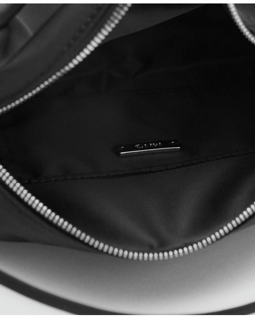Mango Black Double Straps Nylon Handbag