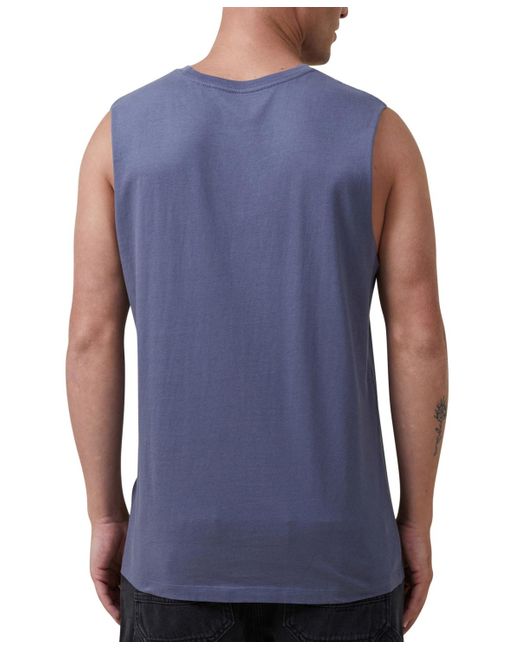 Cotton On Blue Muscle Top for men