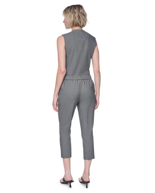 DKNY Gray Petite Houndstooth Millenium Ankle Pants
